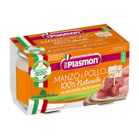 PLASMON OMO MANZO POLLO GR.80X2