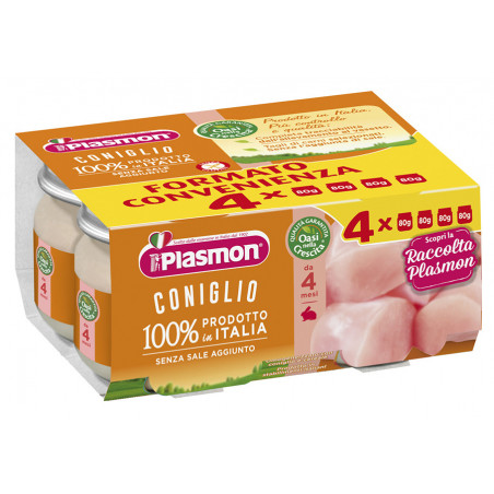 PLASMON OMO CONIGLIO GR.80X4