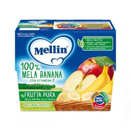 MELLIN FRUTTAPURA MELA BAN GR.100X4(E)