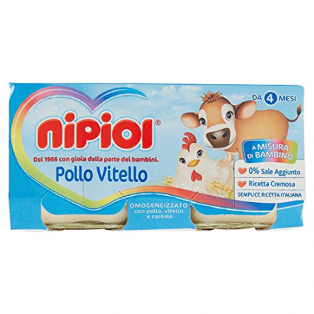 NIPIOL OMO POLLO VITELLO GR.80X2