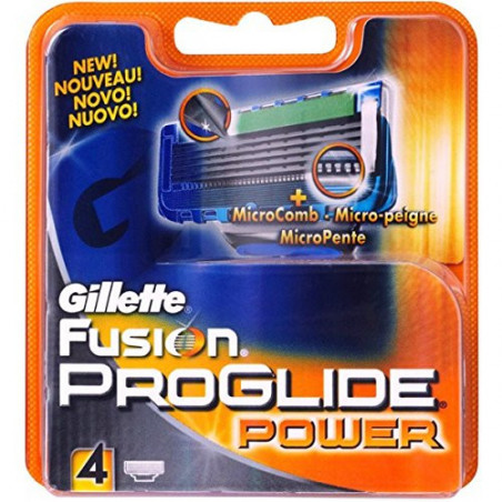GILLETTE FUSION PROGLIDE PWR LAME RIC.X4