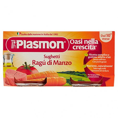 PLASMON OMO SUGO RAGU'MANZO 80X2