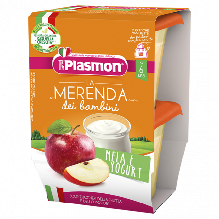 PLASMON MERENDA SAP.N MELA YOG.GR.120X2