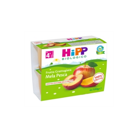HIPP MINI DESSERT MELA PESCA GR.100X4