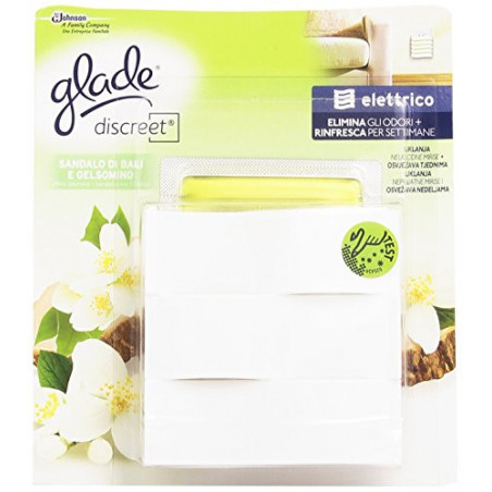 Glade Discreet - con Ricarica al Sandalo di Bali e Gelsomino