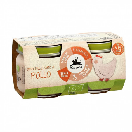 ALCE NERO OMO POLLO BIO  80X2