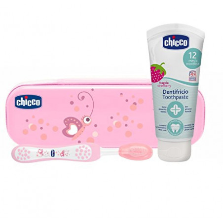 CHICCO SET DENTALE ROSA+FLUORO(E)