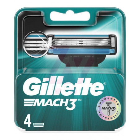 GILLETTE MACH 3 RIC. X4