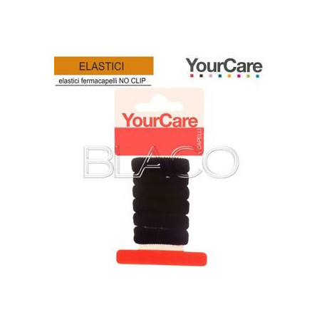 YOURCARE ELASTICI SPUGNA NERO 6PZ