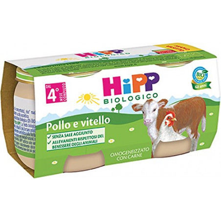 HIPP OMO POLLO VITELLO GR.80X2