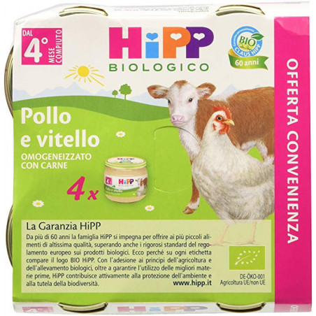 HIPP OMO POLLO VITELLO GR.80X4