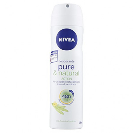 NIVEA DEO SPR PURE&NATURAL 150ML