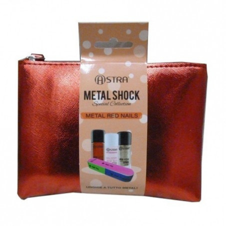 ASTRA POCHETTE METAL RED NAILS