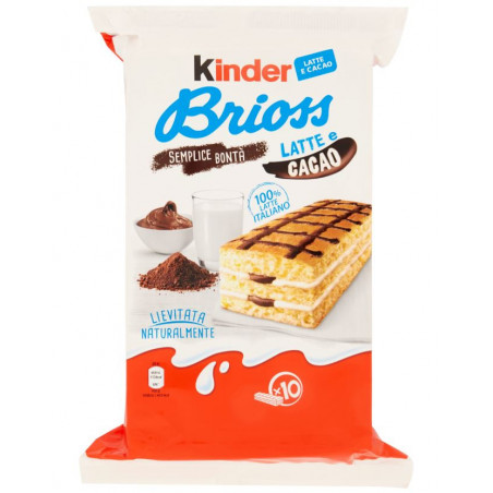 KINDER BRIOSS LATTE E CACAO X10