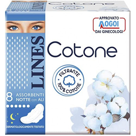 LINES COTONE ULTRA ALI NOTTE X8