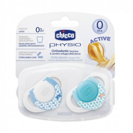 CHICCO SUC.PHYS.BLU 2PZ 0M+ (E)