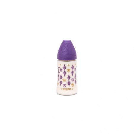 SUAVI BIB.PREMIUM.SIL.270ML 3P VIOLA (E