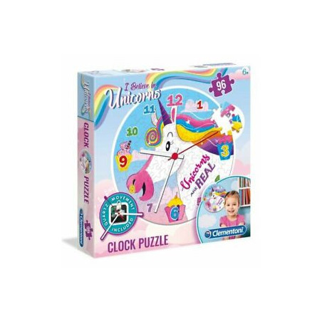CLOCK PUZZLE I BELIEVE UNICORNS 96(E)