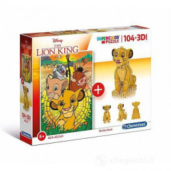 PUZZLE 104 3D MODEL LION...