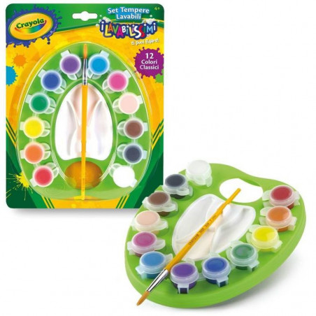 CRAYOLA SET TEMPERE LAVABILI 12PZ