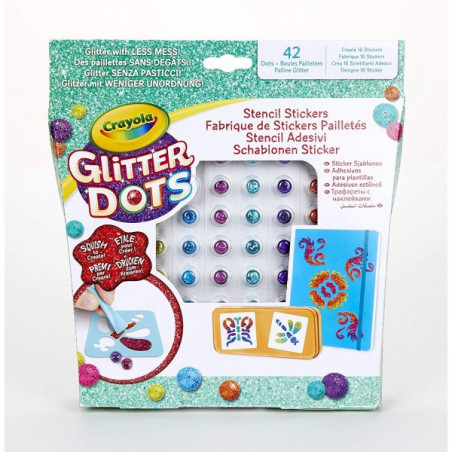 CRAYOLA GLITTER DOTS STENCIL ADEVISI(E)