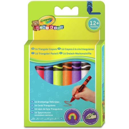 CRAYOLA MINI KIDS PASTELLI CERA TRIANG.x