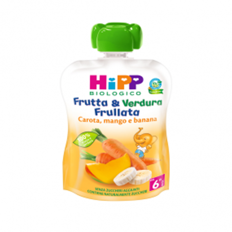 HIPP FRUTTA&VERD.FRULL.CAR MANG BAN.90GR