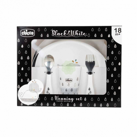 CHICCO SET PAPPA B&W 18+ BALENA(E)