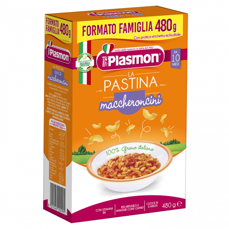 PLASMON PASTINA MACCHERONCINI GR.480