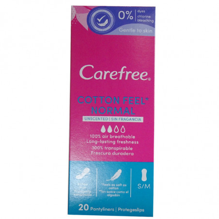 CAREFREE SALVASLIP COTTON F.NORMAL X 20