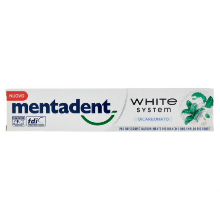 MENTADENT DENT WHITE S.BICARB.75ML