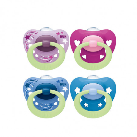 NUK SUCCH.SIGN.NIGHT SIL 0-6M X2(E)