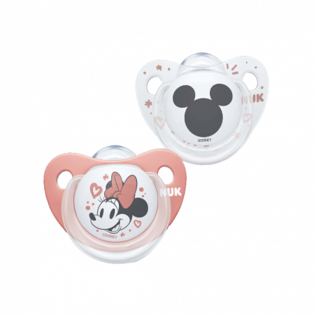 NUK SUCCH.MINNIE RED SIL 0-6M X2