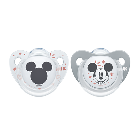 NUK SUCCH.MICKEY GREY SIL 0-6M X2(E)