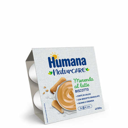 HUMANA MERENDA LATTE BISCOTTI GR.100X4