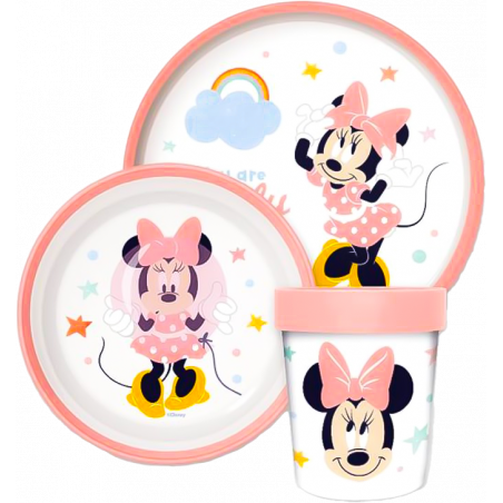 CORA SET BICOLOR PIATTI BICCH.3PZ MINNIE