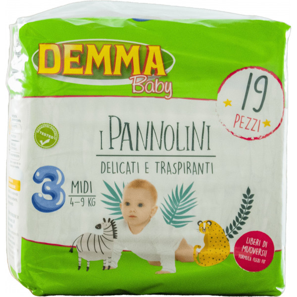 DEMMA PANNOLINI MIDI TG.3 KG.4-9 X19