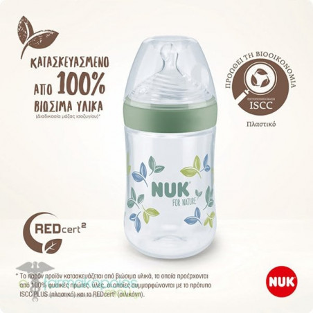 NUK BIBERON F NATURE TC SIL 0-6M 260ML