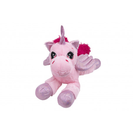 GLOBO PELUX UNICORNO STESO ROSA 70CM