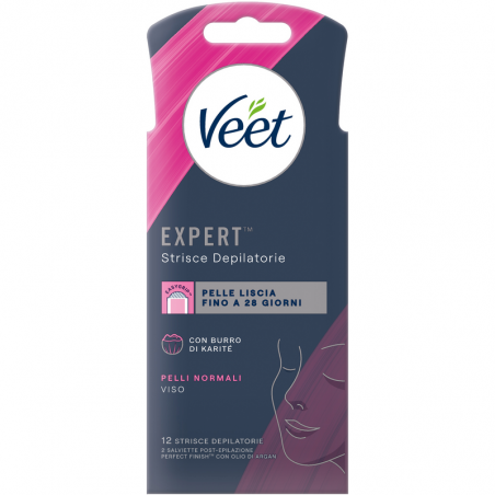 VEET EXPERT STRISCE DEPIL.VISO PN X12