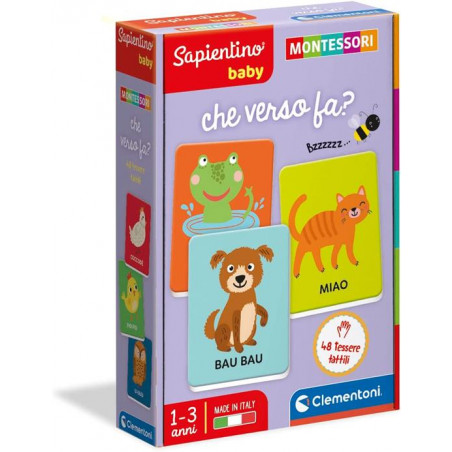 MONTESSORI SAPIENTINO CARTE CHE VERSO FA