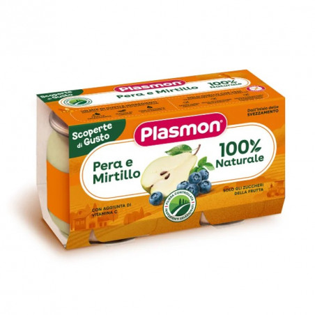 PLASMON OMO PERA MIRTILLO GR.104X2