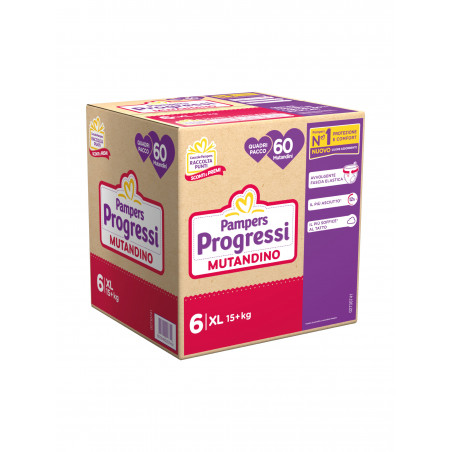 PAMPERS PROGRESSI MUT.QUADRI XL X60