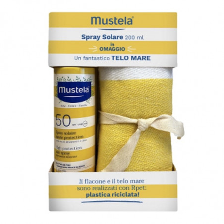 MUSTELA LATTE SOL.F50 200ML+TELO MARE