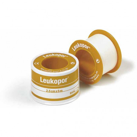 LEUKOPOR ROCCHETTO 5MX2,5CM B.CO IPOAL.