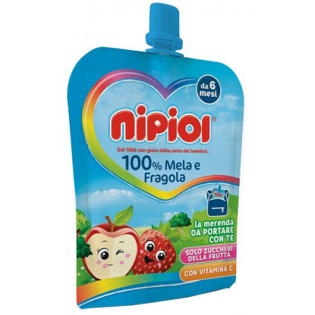 NIPIOL POUCH MELA  FRAGOLA GR.85