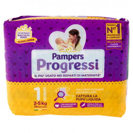 PAMPERS PROGRESSI NEWBORN 2-5 KG X28