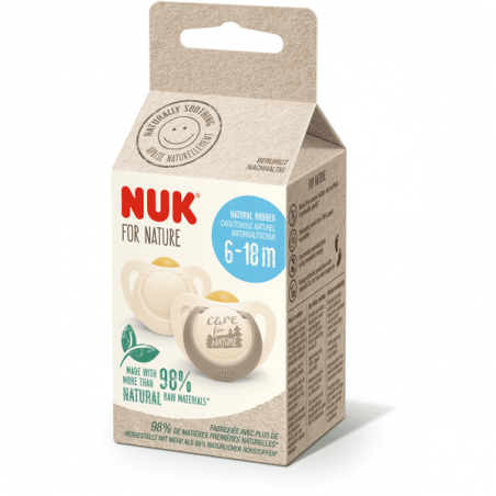 NUK SUCCH.F NATURE SIL 6-18M X2