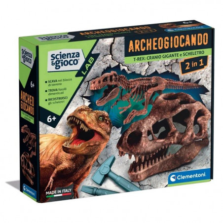 CLEMENTONI DIG KIT GIGANT SKULL T-REX