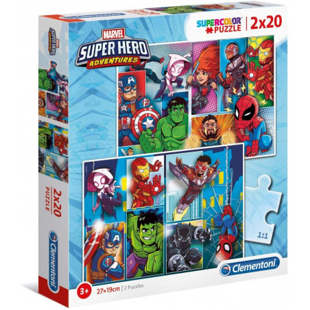 PUZZLE 2X20 PFF SUPER HERO(E)